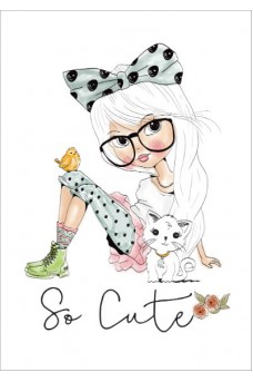 Τετράδιο σχολικό 17 x 25 καρφίτσα So Cute 40 φύλλων